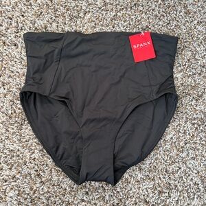 Spanx Swim Brief High Rise Black 50125R NWT